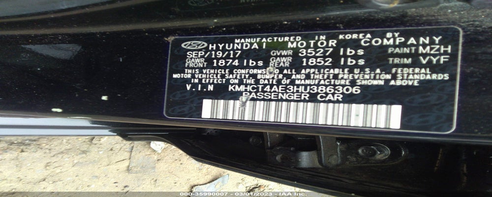 KMHCT4AE3HU386306 2017 HYUNDAI ACCENT photo no. 9