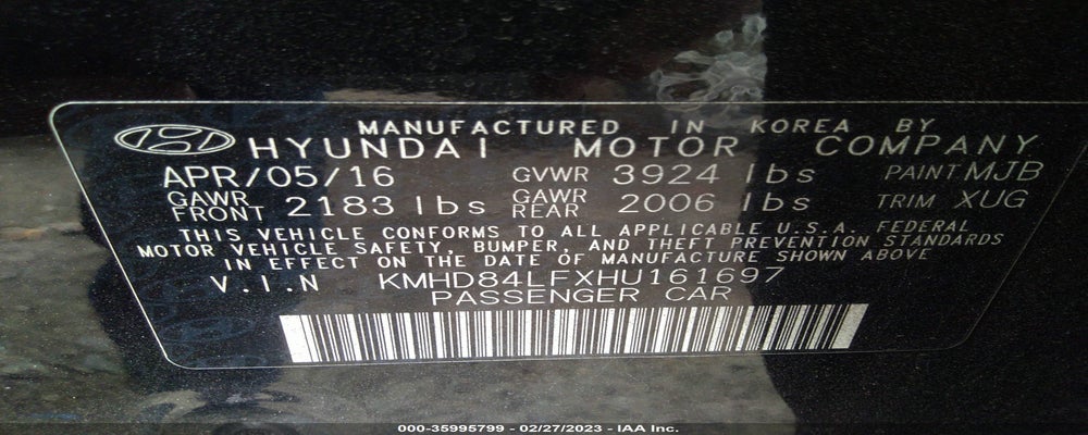 KMHD84LFXHU161697 2017 HYUNDAI ELANTRA photo no. 9