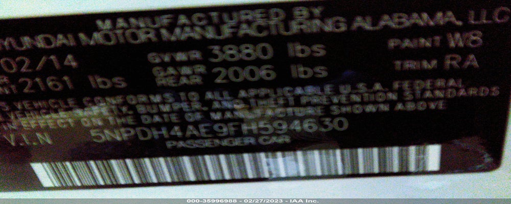 5NPDH4AE9FH594630 2015 HYUNDAI ELANTRA photo no. 9