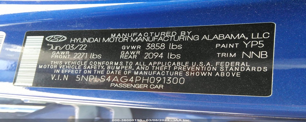 5NPLS4AG4PH091300 2023 HYUNDAI ELANTRA photo no. 9