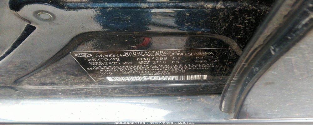 5NPEB4AC3DH607938 2013 HYUNDAI SONATA photo no. 9