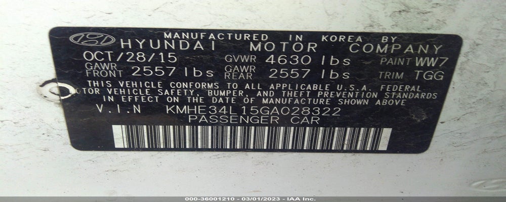 KMHE34L15GA028322 2016 HYUNDAI SONATA HYBRID photo no. 9