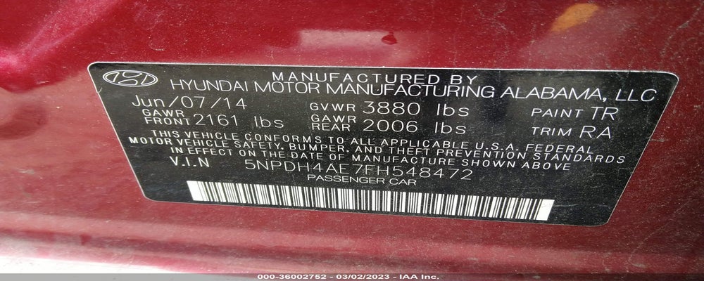 5NPDH4AE7FH548472 2015 HYUNDAI ELANTRA photo no. 9