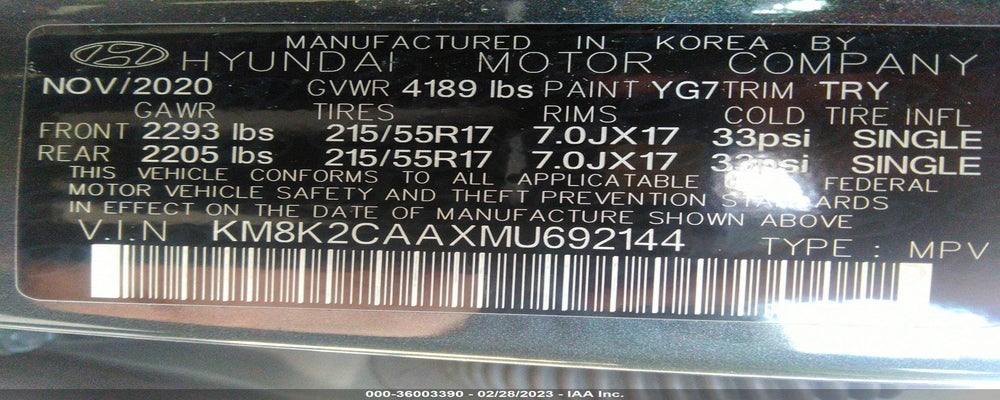 KM8K2CAAXMU692144 2021 HYUNDAI KONA photo no. 9