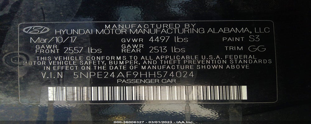 5NPE24AF9HH574024 2017 HYUNDAI SONATA photo no. 9