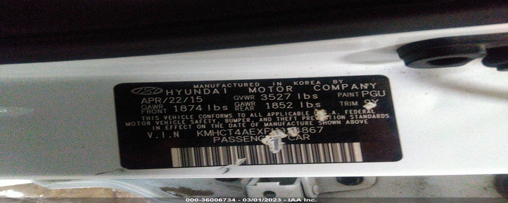 KMHCT4AEXFU924867 2015 HYUNDAI ACCENT photo no. 9