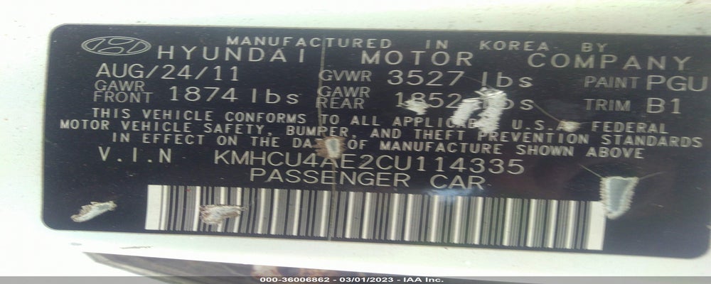 KMHCU4AE2CU114335 2012 HYUNDAI ACCENT photo no. 9