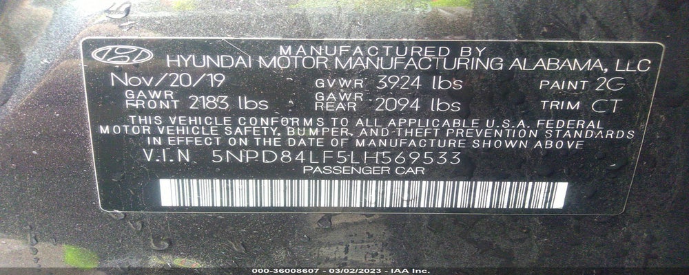 5NPD84LF5LH569533 2020 HYUNDAI ELANTRA photo no. 9