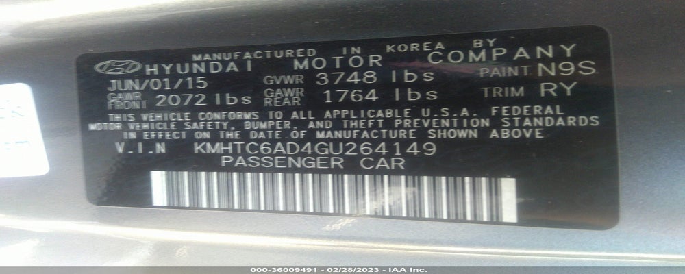 KMHTC6AD4GU264149 2016 HYUNDAI VELOSTER photo no. 9