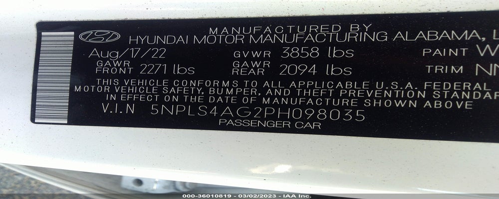 5NPLS4AG2PH098035 2023 HYUNDAI ELANTRA photo no. 9