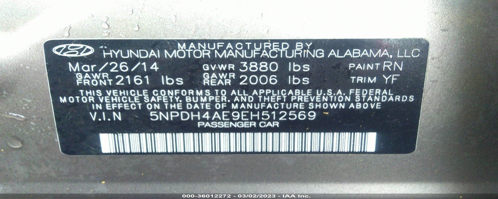 5NPDH4AE9EH512569 2014 HYUNDAI ELANTRA photo no. 9