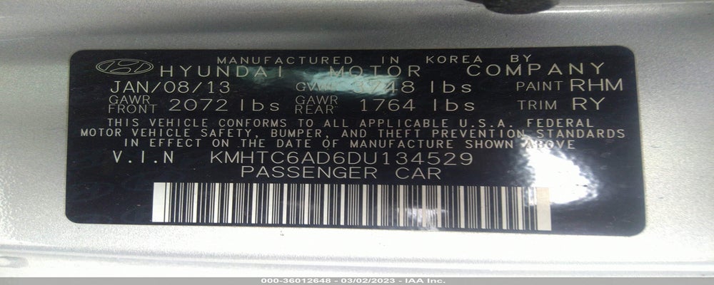 KMHTC6AD6DU134529 2013 HYUNDAI VELOSTER photo no. 9