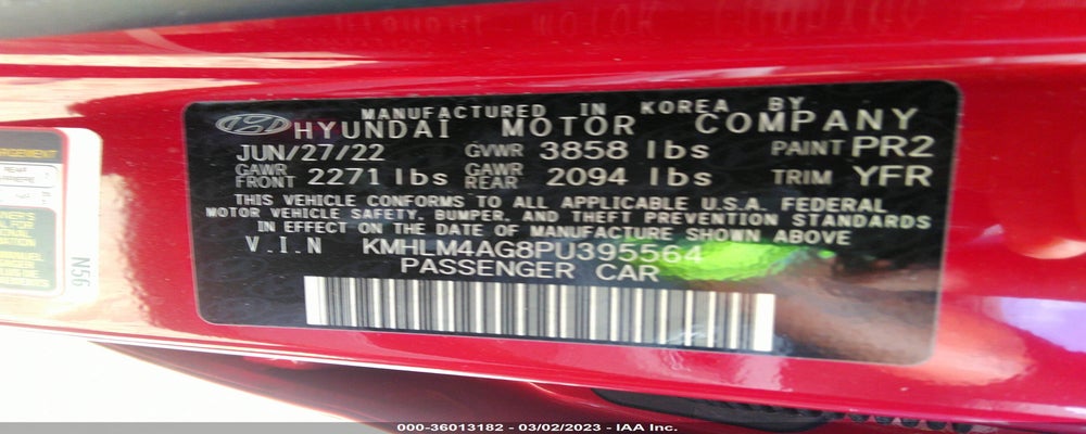 KMHLM4AG8PU395564 2023 HYUNDAI ELANTRA photo no. 9