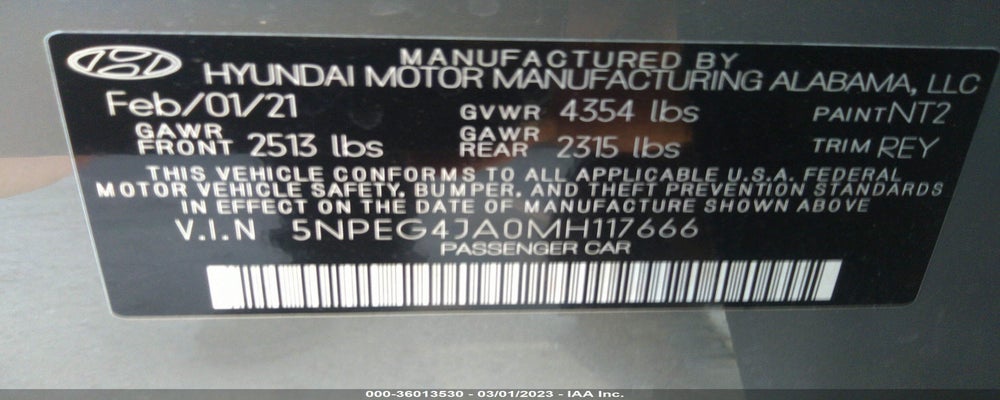 5NPEG4JA0MH117666 2021 HYUNDAI SONATA photo no. 9