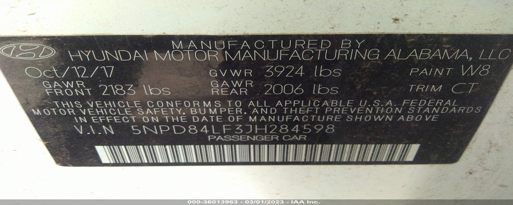 5NPD84LF3JH284598 2018 HYUNDAI ELANTRA photo no. 9
