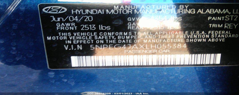 5NPEG4JAXLH055384 2020 HYUNDAI SONATA photo no. 9
