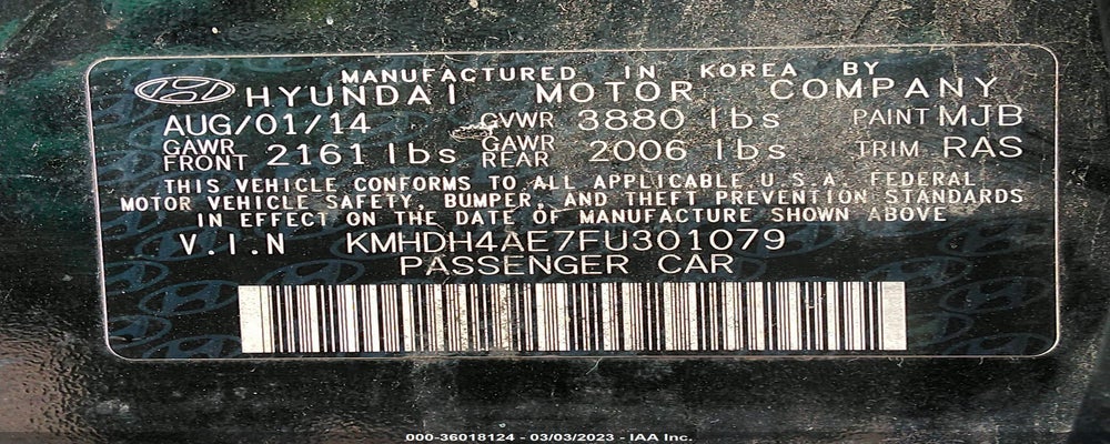 KMHDH4AE7FU301079 2015 HYUNDAI ELANTRA photo no. 9