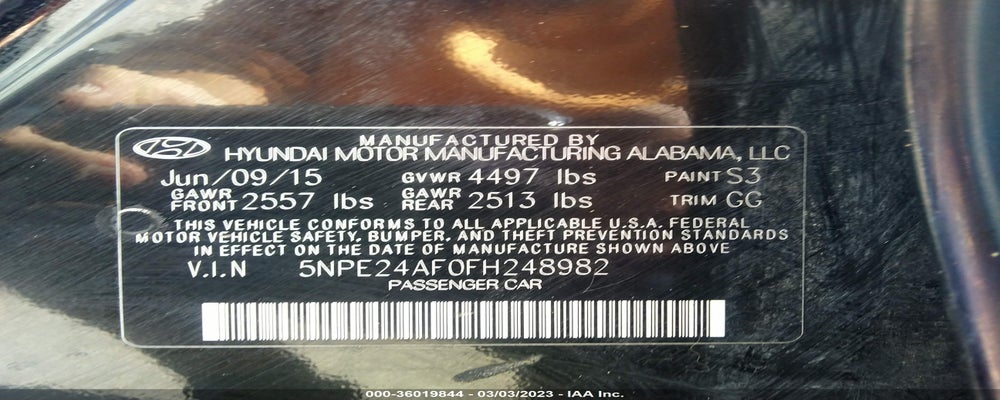 5NPE24AF0FH248982 2015 HYUNDAI SONATA photo no. 9