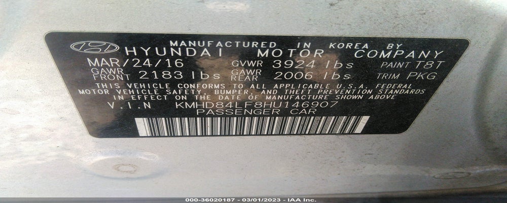 KMHD84LF8HU146907 2017 HYUNDAI ELANTRA photo no. 9