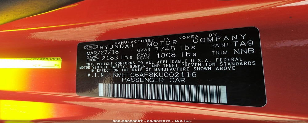 KMHTG6AF8KU002116 2019 HYUNDAI VELOSTER photo no. 9