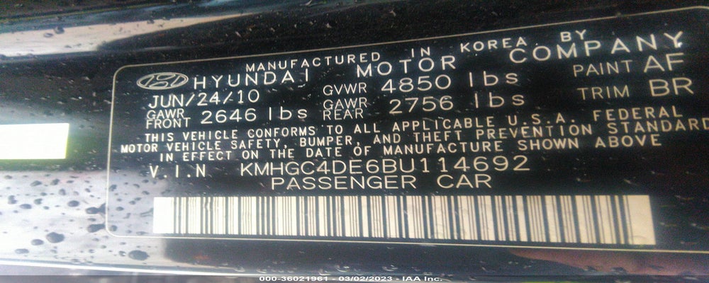 KMHGC4DE6BU114692 2011 HYUNDAI GENESIS photo no. 9