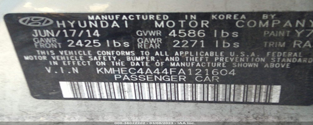 KMHEC4A44FA121604 2015 HYUNDAI SONATA HYBRID photo no. 9