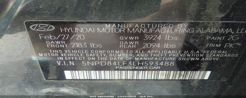 5NPD84LF3LH593488 2020 HYUNDAI ELANTRA photo no. 9