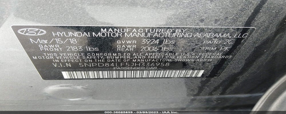 5NPD84LF5JH336958 2018 HYUNDAI ELANTRA photo no. 9