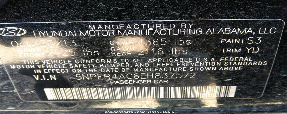 5NPEB4AC6EH837572 2014 HYUNDAI SONATA photo no. 9