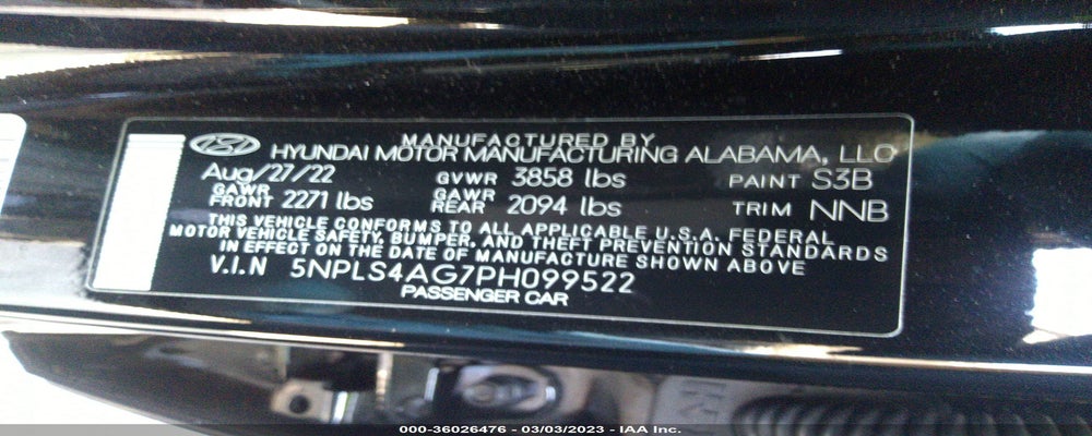 5NPLS4AG7PH099522 2023 HYUNDAI ELANTRA photo no. 9