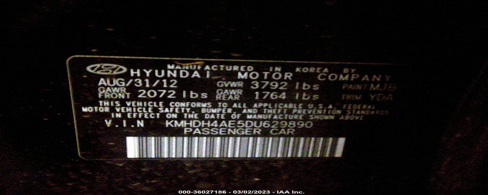 KMHDH4AE5DU629890 2013 HYUNDAI ELANTRA photo no. 9