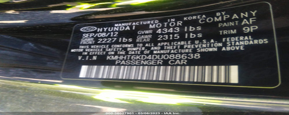 KMHHT6KD4DU088638 2013 HYUNDAI GENESIS COUPE photo no. 9