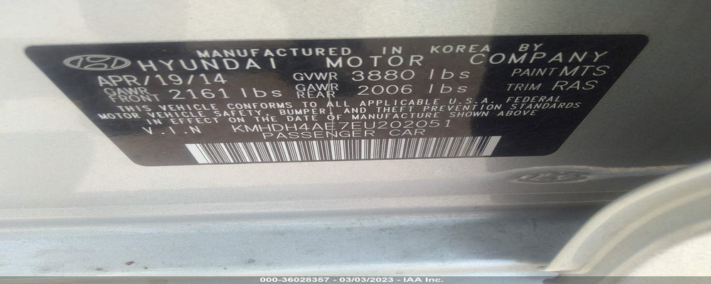KMHDH4AE7EU202051 2014 HYUNDAI ELANTRA photo no. 9