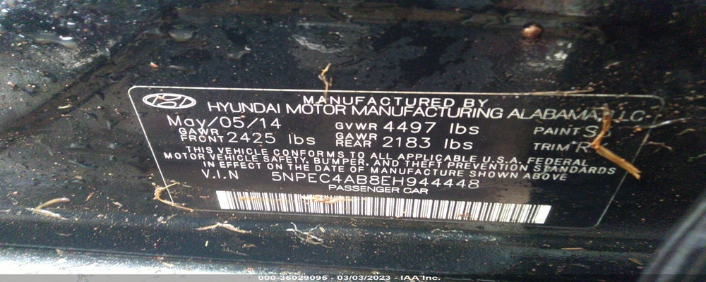 5NPEC4AB8EH944448 2014 HYUNDAI SONATA photo no. 9