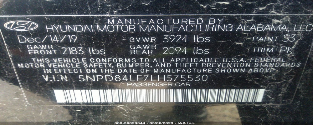5NPD84LF7LH575530 2020 HYUNDAI ELANTRA photo no. 9