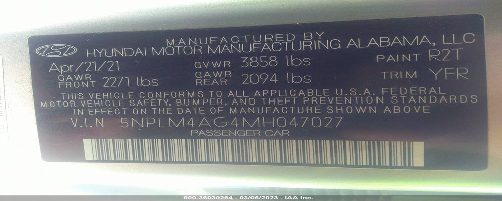 5NPLM4AG4MH047027 2021 HYUNDAI ELANTRA photo no. 9