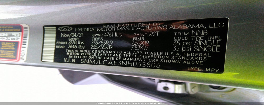 5NMJECAE3NH065806 2022 HYUNDAI TUCSON photo no. 9