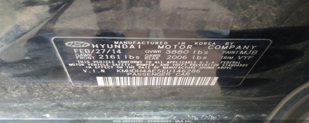 KMHDH4AE5EU146286 2014 HYUNDAI ELANTRA photo no. 9