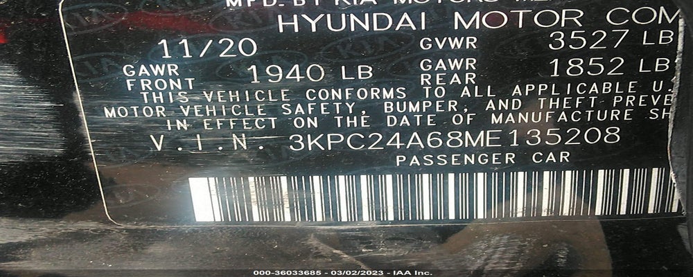 3KPC24A68ME135208 2021 HYUNDAI ACCENT photo no. 9