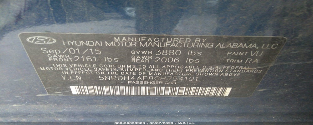5NPDH4AE8GH754191 2016 HYUNDAI ELANTRA photo no. 9
