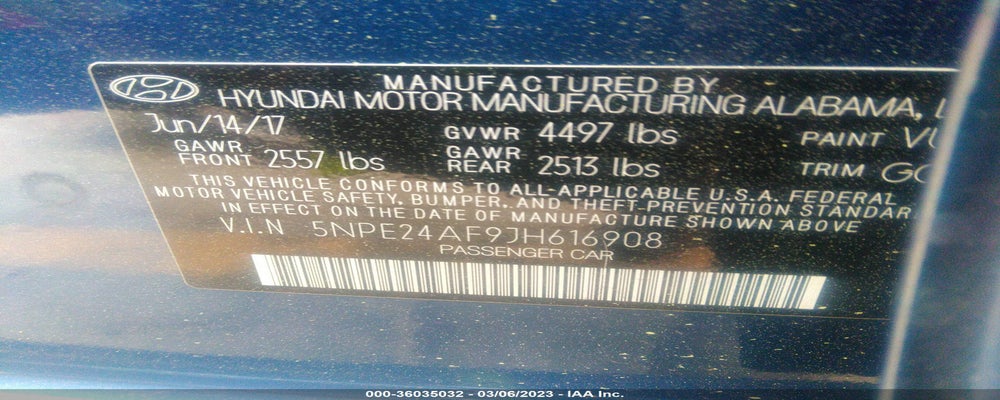 5NPE24AF9JH616908 2018 HYUNDAI SONATA photo no. 9
