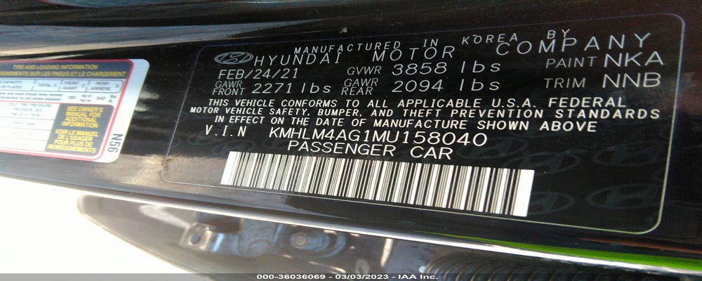 KMHLM4AG1MU158040 2021 HYUNDAI ELANTRA photo no. 9