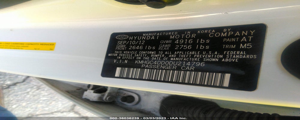KMHGC4DD0DU214796 2013 HYUNDAI GENESIS photo no. 9