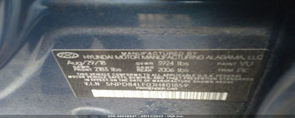 5NPD84LF0JH401859 2018 HYUNDAI ELANTRA photo no. 9