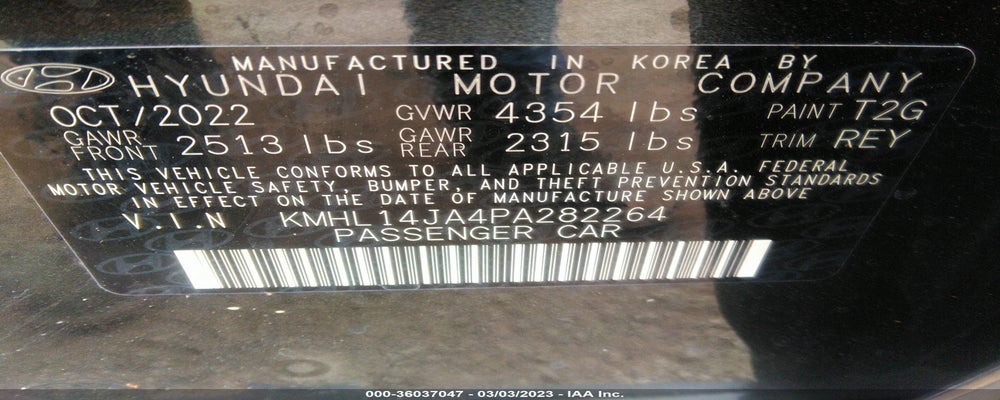KMHL14JA4PA282264 2023 HYUNDAI SONATA photo no. 9