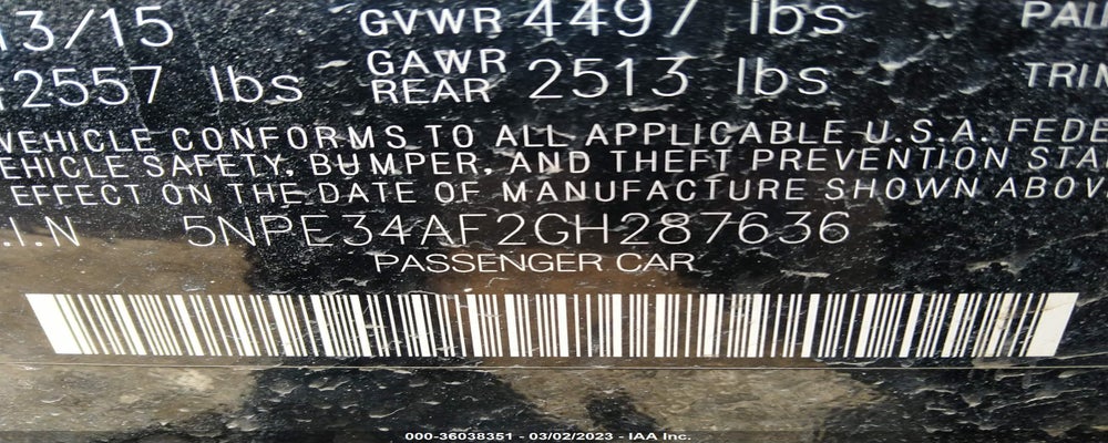 5NPE34AF2GH287636 2016 HYUNDAI SONATA photo no. 9