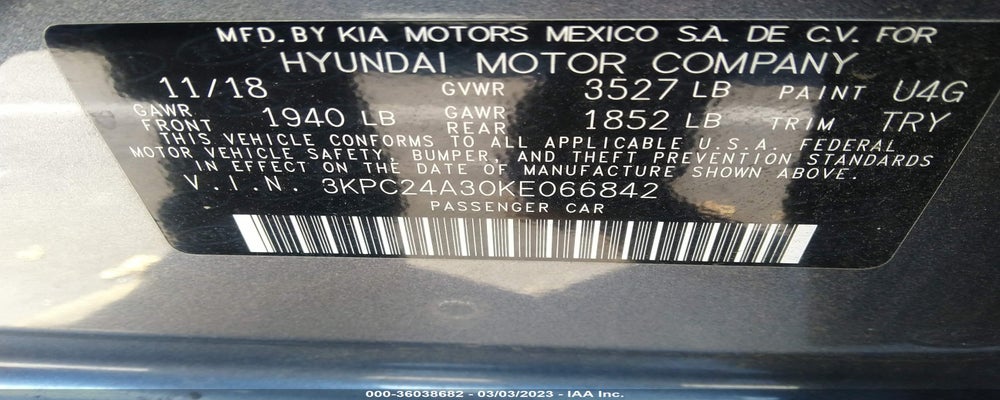 3KPC24A30KE066842 2019 HYUNDAI ACCENT photo no. 9