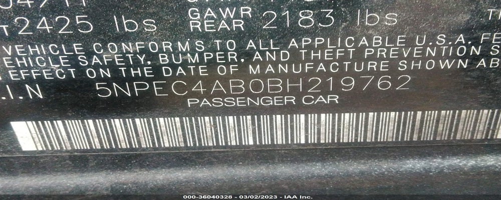 5NPEC4AB0BH219762 2011 HYUNDAI SONATA photo no. 9