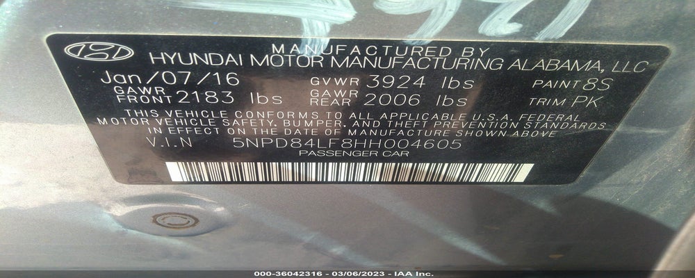 5NPD84LF8HH004605 2017 HYUNDAI ELANTRA photo no. 9