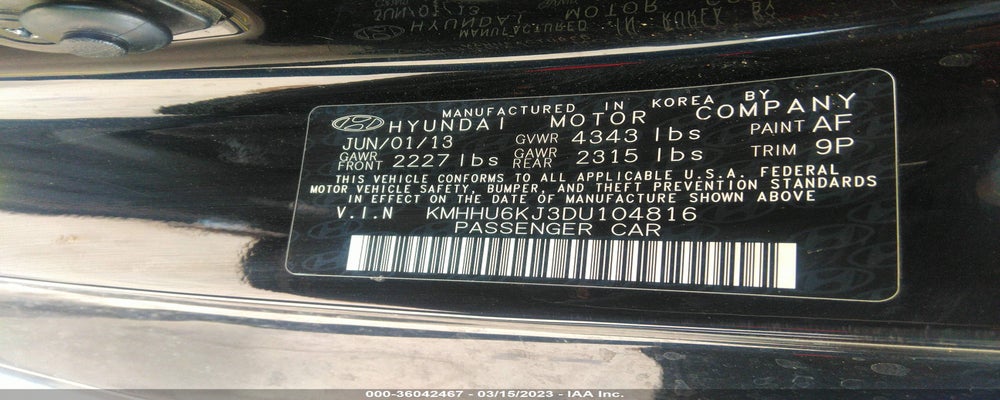 KMHHU6KJ3DU104816 2013 HYUNDAI GENESIS COUPE photo no. 9